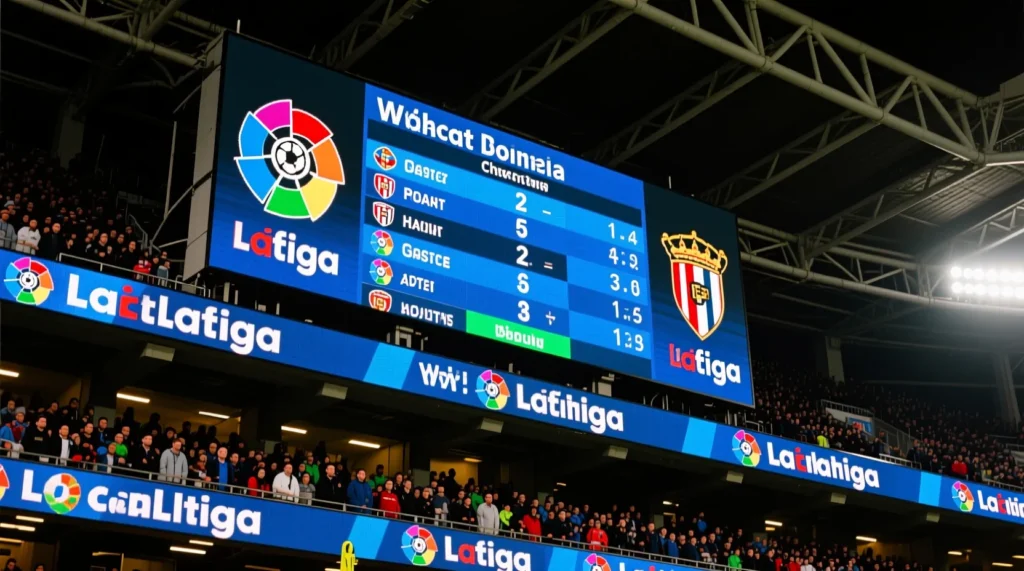 Положение команд в чемпионате Испании: как выглядит свежая испания ла лига турнирная таблица на сегодня. - иллюстрация