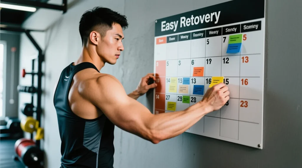 Программа физической подготовки атлетов: как правильно распределить бег до и после месяц тренировок. - иллюстрация