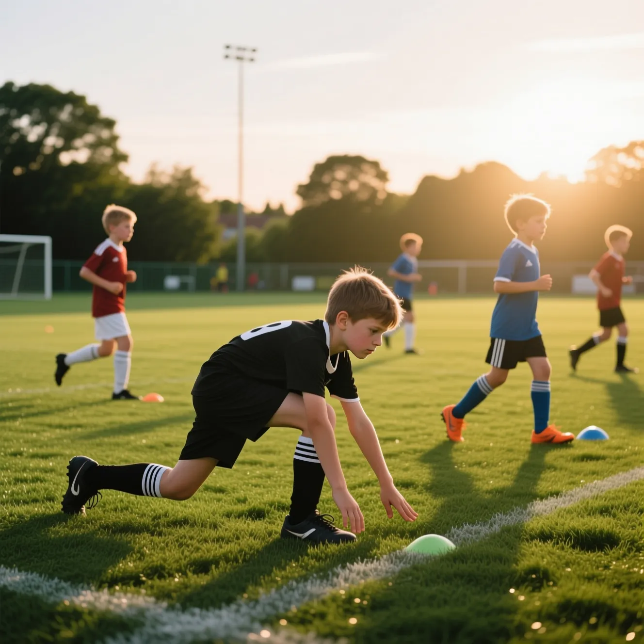 Процесс восстановления после матча: тренеры объясняют молодым игрокам, что такое заминка и зачем она нужна.