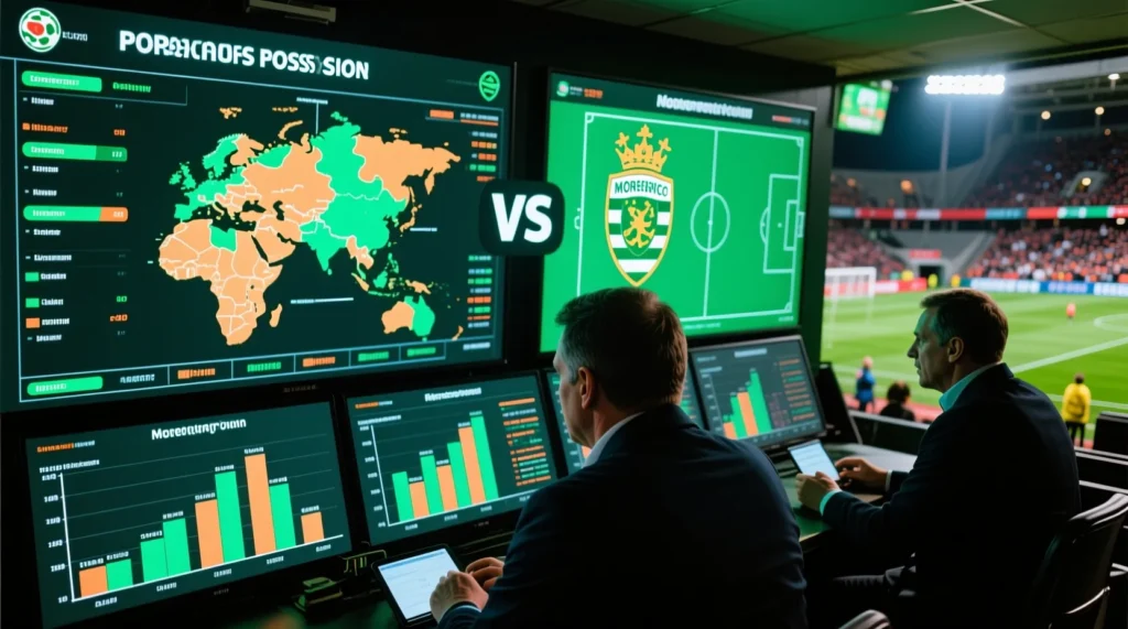 Примейра-лига: подробная статистика и обзор голевых моментов в домашнем матче команд спортинг - морейренсе. - иллюстрация