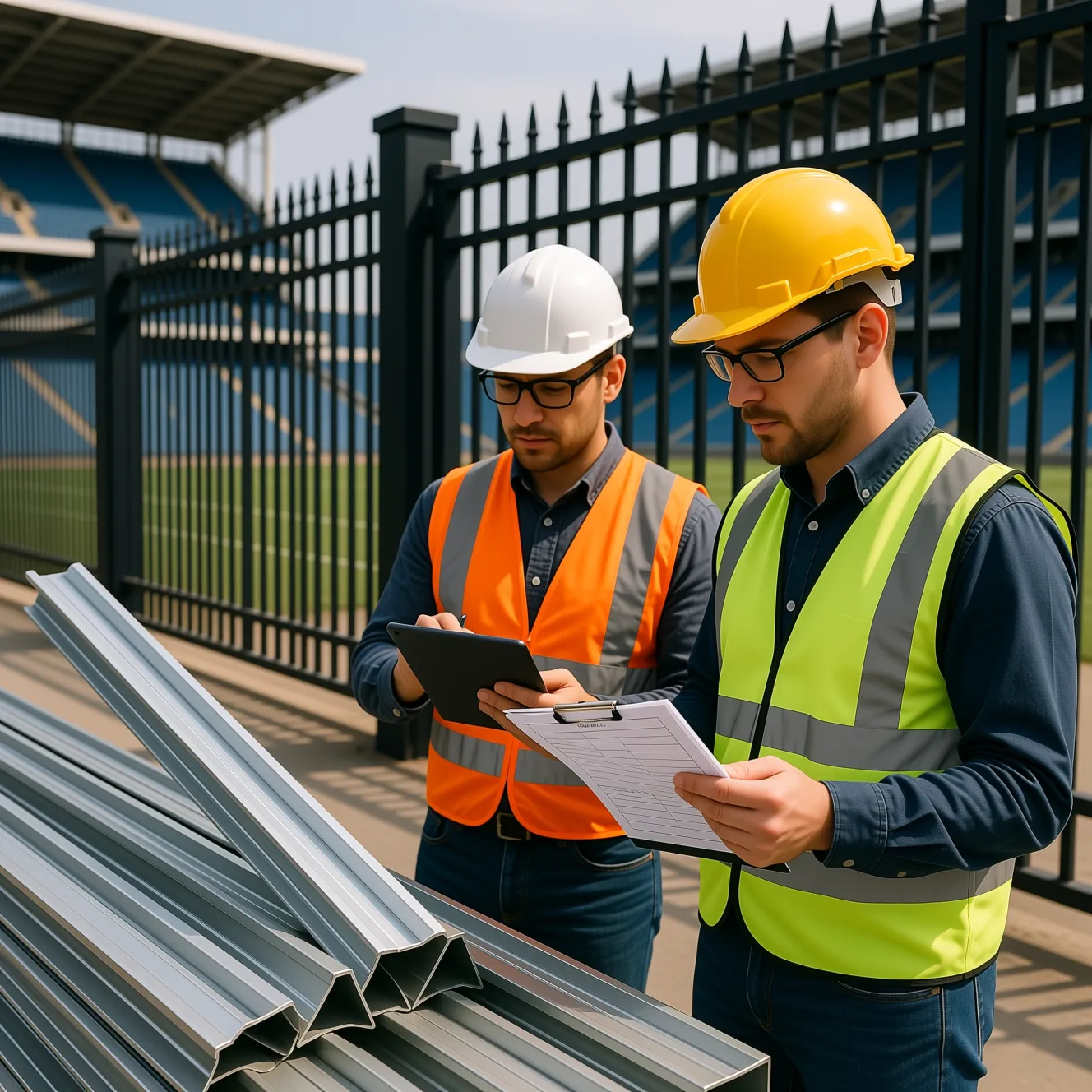 Ремонт оборудования на стадионе: где можно выгодно заказать и купить уголок металлический для ворот.