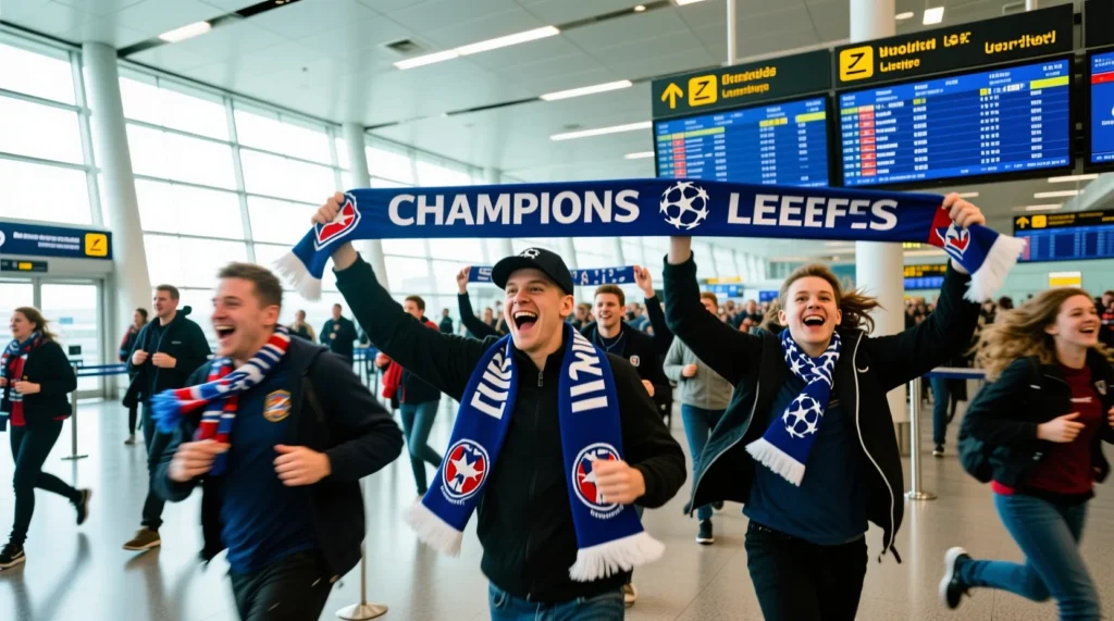Спортивний туризм для вболівальників: як забронювати акорд тур на гру улюбленої команди в Лізі чемпіонів. - иллюстрация