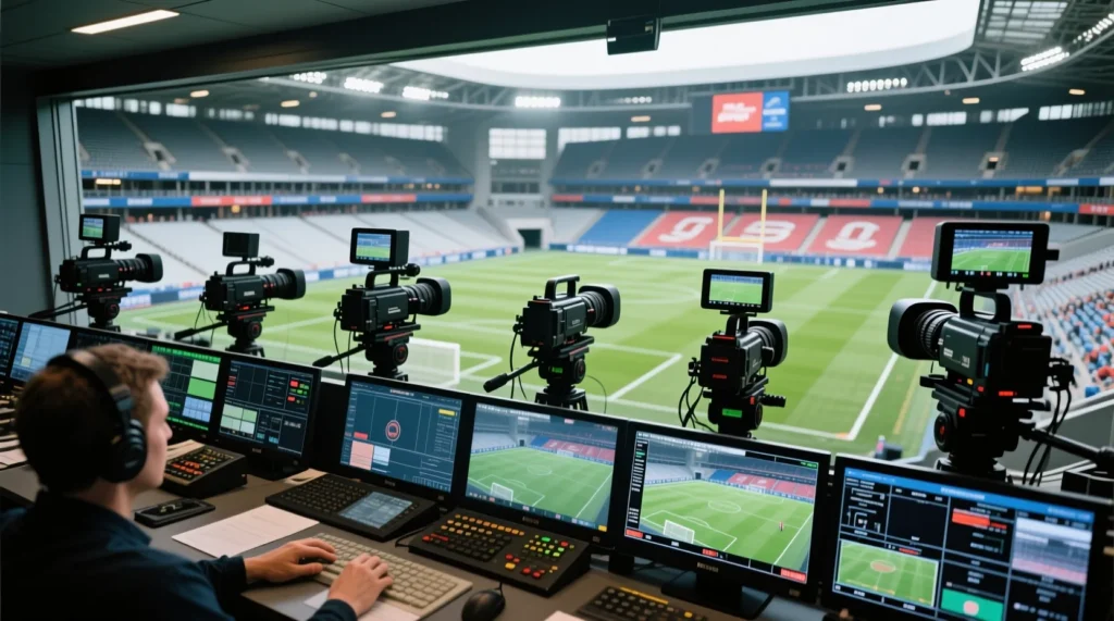 Технологии помощи арбитрам на поле: как современная система видеоповторов изменила ход футбольных матчей. - иллюстрация