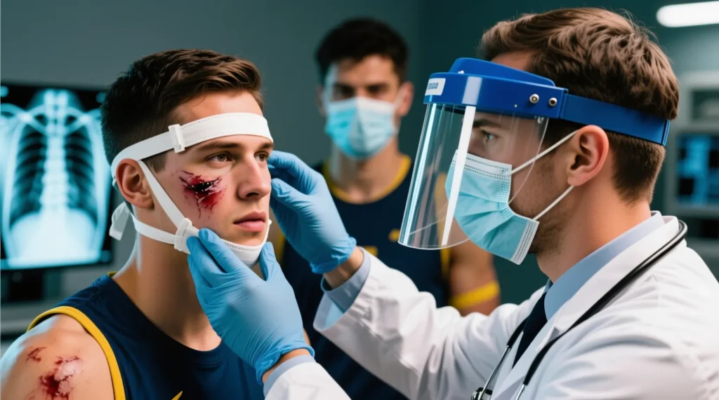 Защитная амуниция футболистов после травм носа: по медицинским причинам поясняем, почему футболисты носят маску. - иллюстрация