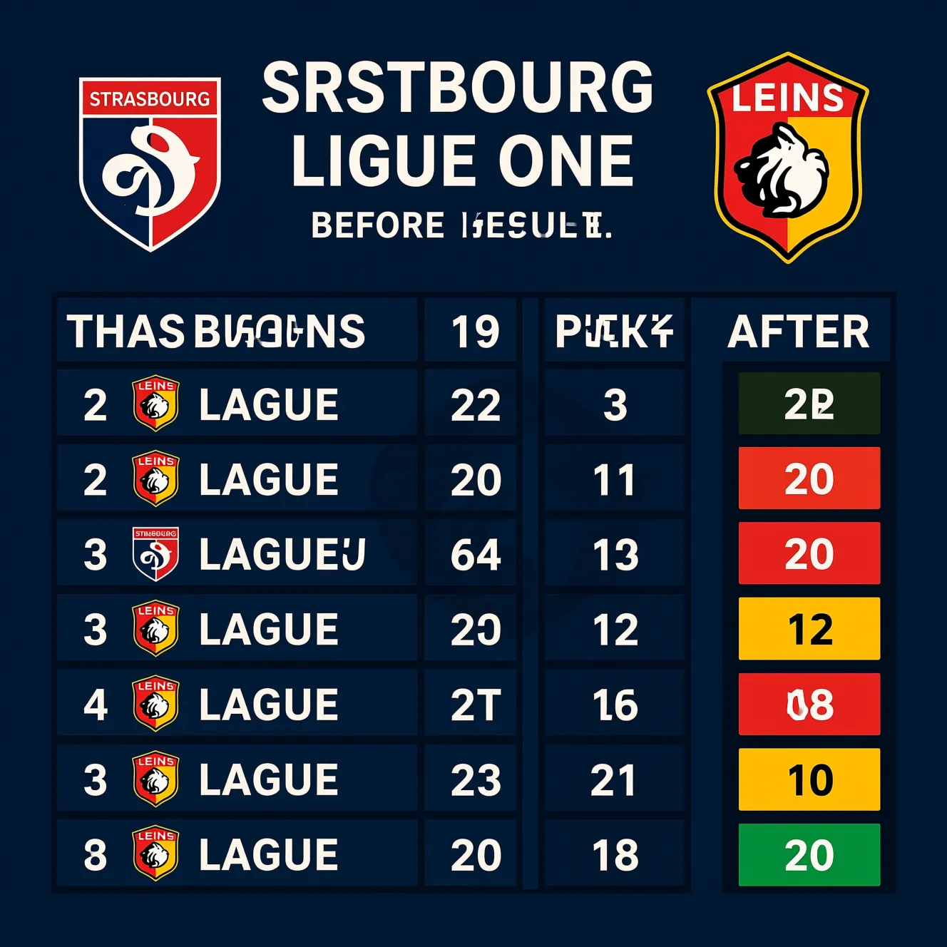 Лига 1: турнирные расклады и положение команд: как изменилась страсбур – ланс турнирная таблица после матча.