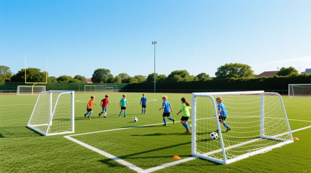 Проверьте свои знания стандартов оборудования на поле: сможете ли вы точно назовите размеры футбольных ворот?. - иллюстрация